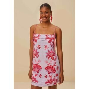 Farm Rio Porcelain Garden Lilac Dress